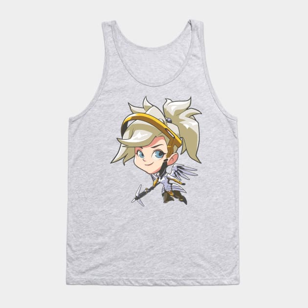 Cute Mercy Spray Tank Top by Rumiho